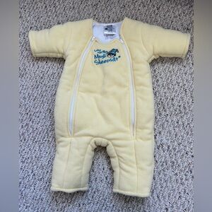Baby Merlin’s Magic Sleepsuit Fleece Size Large 6–9 Months Yellow Fleece